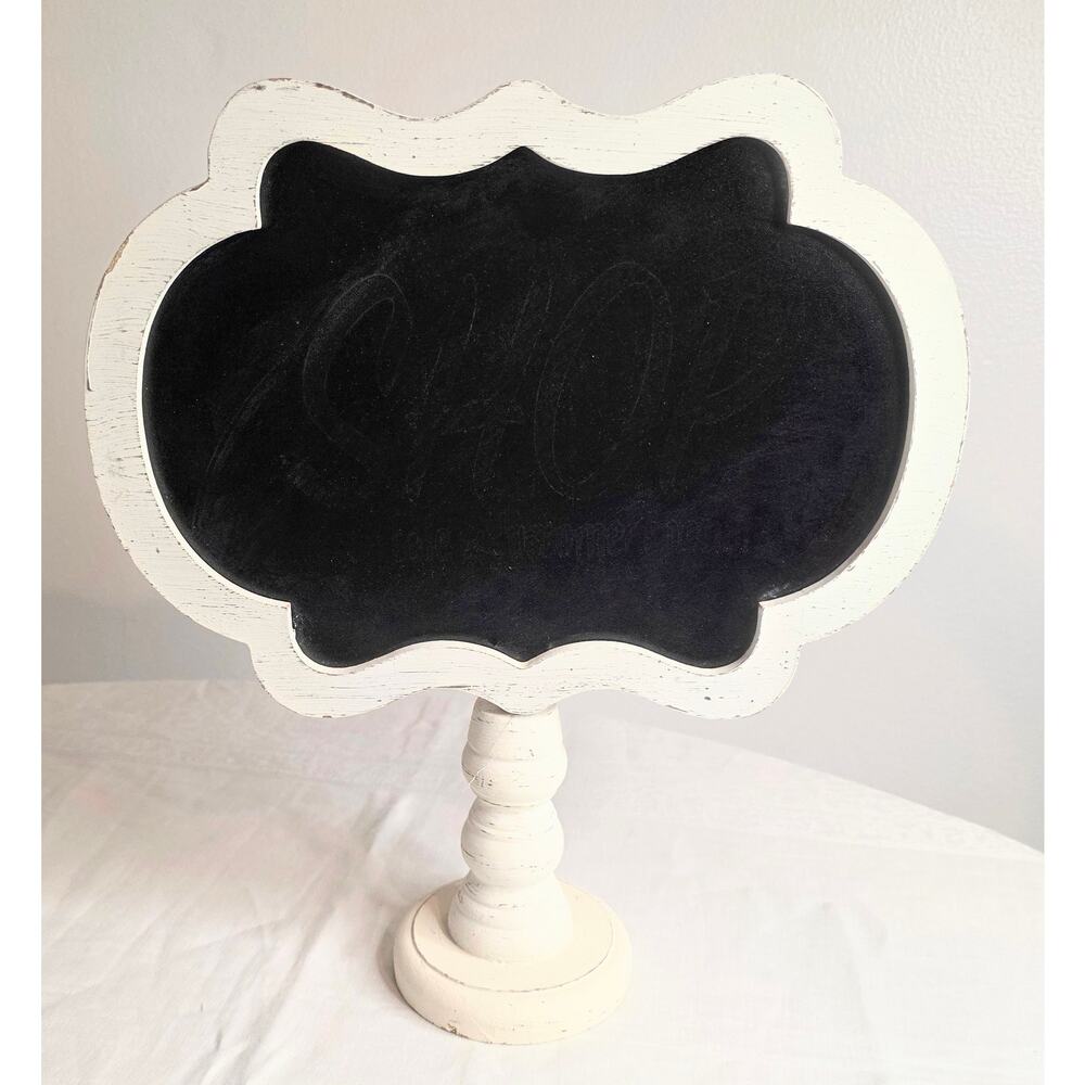 Hobby Lobby Decorative Chalkboard on Pedestal Bottom Distressed Shabby Chic